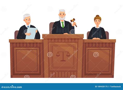 Supreme Court With Flag Royalty-Free Illustration | CartoonDealer.com ...