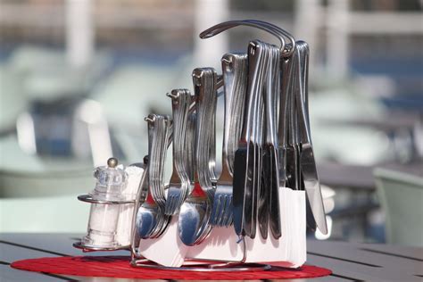Free Images : fork, cutlery, light, board, glass, restaurant, pepper, metal, eat, spoon, knife ...