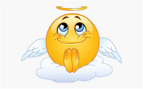 Transparent Angel Face Clipart - Angel Smiley Face Emoji , Free Transparent Clipart - ClipartKey