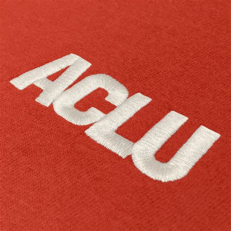 ACLU Stitched Logo Sweatshirt - Red - ACLU