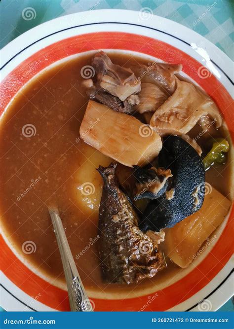 Ghanaian Local Food. Fufu with Light Soup Stock Photo - Image of snail, meal: 260721472