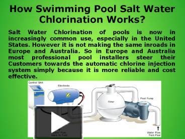 PPT – How Swimming Pool Salt Water Chlorination Works? PowerPoint presentation | free to ...