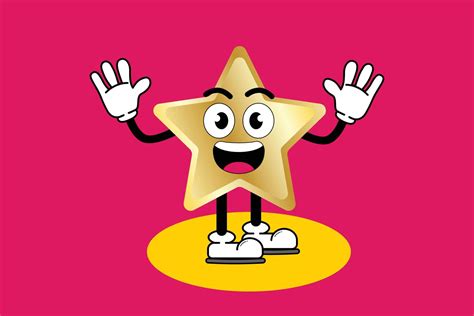 Illustration vector graphic cartoon character of cute mascot golden star with pose. Suitable for ...