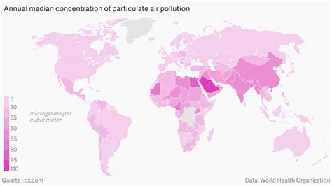 Air pollution map: which countries have the highest concentrations of ...