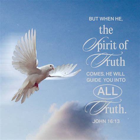 John 16:13 However, when he, the Spirit of truth, has come, he will ...