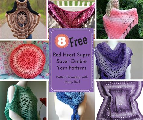 8 Free Red Heart Super Saver Ombre Yarn Patterns | Marly Bird