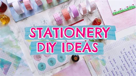 DIY STATIONERY IDEAS (2) 🌜HANDMADE MEMO PAD, LIQUID WATERCOLOR ...