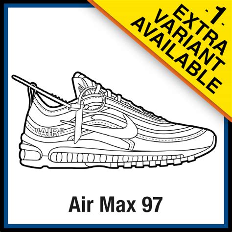 Nike Air Max 97 Off-White Coloring Pages Sneaker Coloring Pages