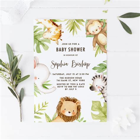 Baby Safari Invitations