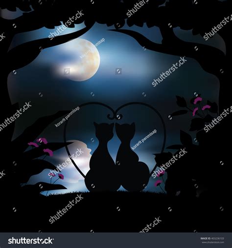 Vector Illustrations Silhouette Cat Tree Stock Vector (Royalty Free) 403236103 | Shutterstock