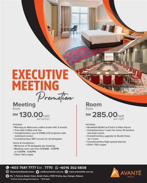 AVANTE Hotel Executive Meeting Promotion