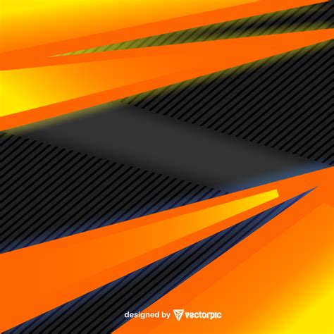 Abstract Racing Stripes Background With black, yellow and orange Color ...