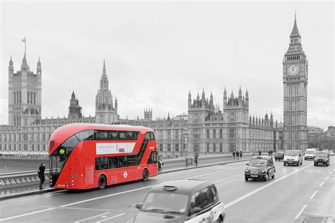 London bus black and white photography with color | Black and White Photography