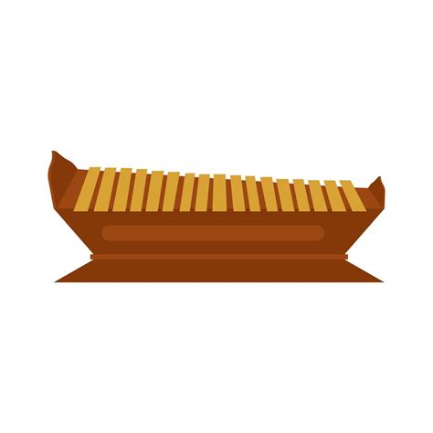 Gambang, a traditional percussion instrument flat icon design element ...