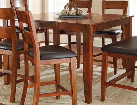 Mango Medium Brown Extendable Rectangular Counter Height Dining Table ...