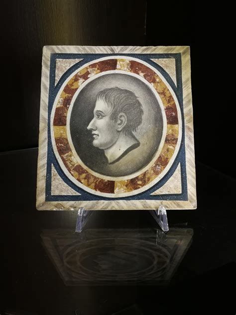 Unknown - Scagliola Plaster Painting Portrait Napoleon 19th century For Sale at 1stDibs