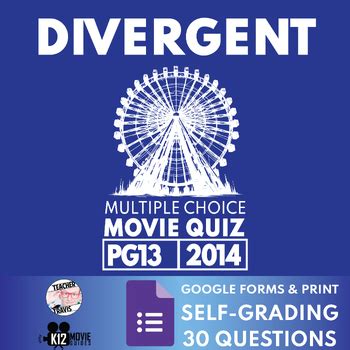 Movie Quiz made for Divergent (PG13 - 2014) | 30 Self-Grading Questions