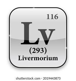 Livermorium Symbolchemical Element Periodic Table On Stock Vector ...