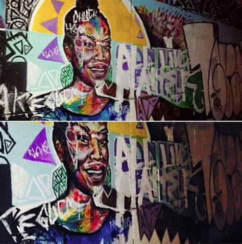 Sandra Bland Mural Defaced by Other Street Artists in Canada