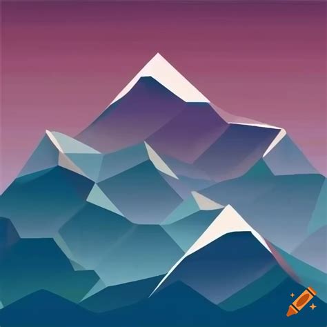 Polygon style mountains