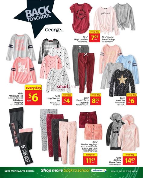 Walmart Rock Back to School Outfits Flyer August 3 to 9