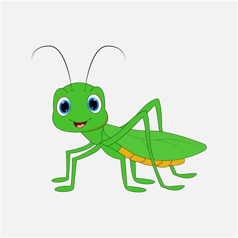 Cute Grasshopper Cartoon