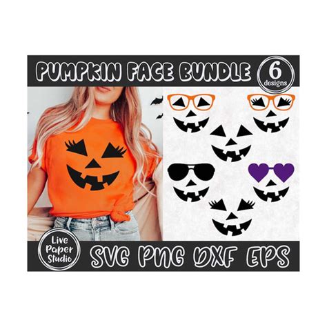 Pumpkin Face SVG Bundle, Pumpkin SVG Bundle, Funny Halloween - Inspire ...