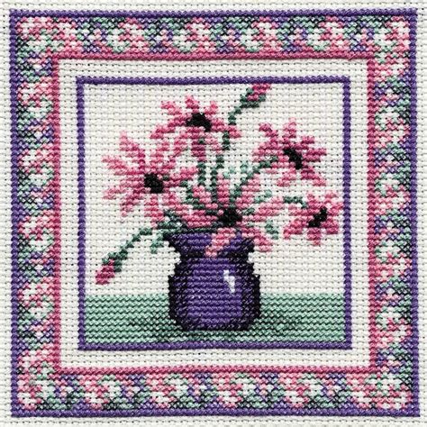 Pink Daisies Cross Stitch | Floral cross stitch, Cross stitch, Cross ...