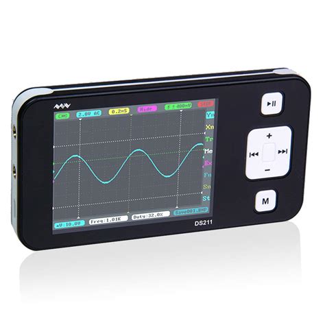 MINIWARE Pocket Oscilloscope DS211, Portable Oscilloscope Mini Size Handheld, Built-in ...