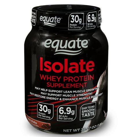 Equate Isolate Whey Protein Powder, Chocolate, 30g Protein, 1.89 Lb ...