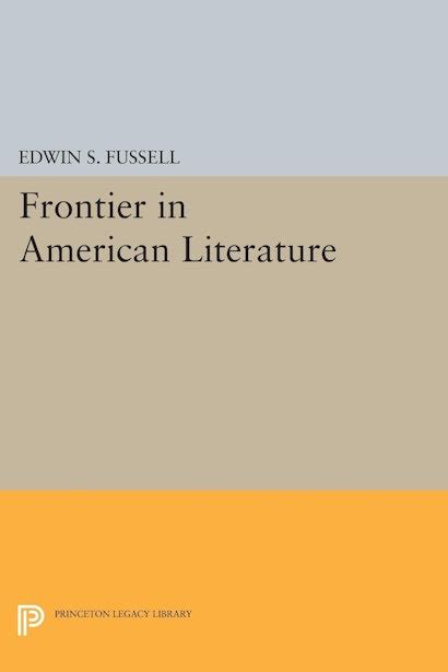 Frontier in American Literature | Princeton University Press