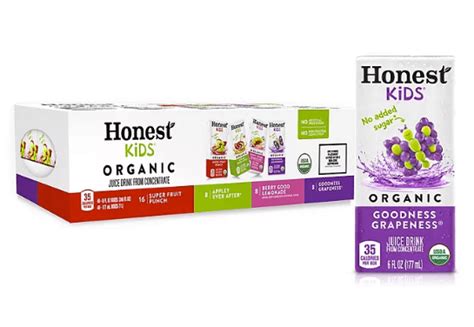 Honest Kids Organic Fruit Juice Drink Boxes Variety Pack (6 oz., 40 pk ...