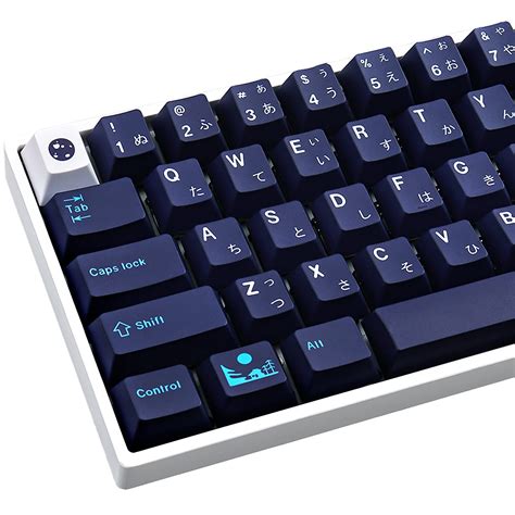 Buy PBT Keycaps, 134 Keys Blue Hell Keycaps Dye-Sublimation PBT Keycap ...