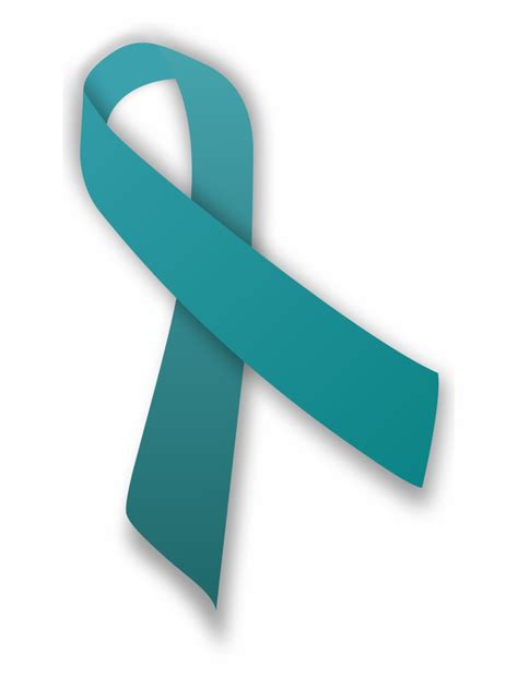 File Teal Ribbon Svg Teal Awareness Ribbon - Clip Art Library