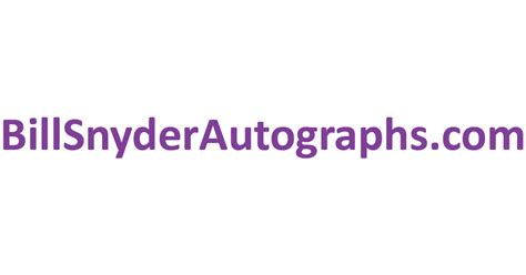 Products – BillSnyderAutographs