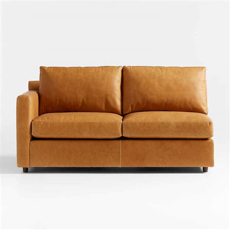 Barrett II Leather Left-Arm Apartment Sofa + Reviews | Crate & Barrel ...