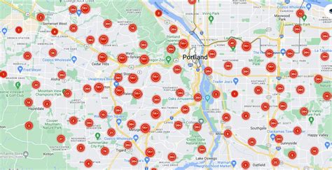 Current PGE power outage map for Portland metro area on Sunday