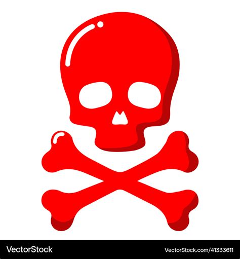 Red skull symbol Royalty Free Vector Image - VectorStock