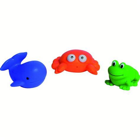 Set of 3 Non-Toxic Floating Bath Toys - Sea Life Animals-Crab-Whale ...