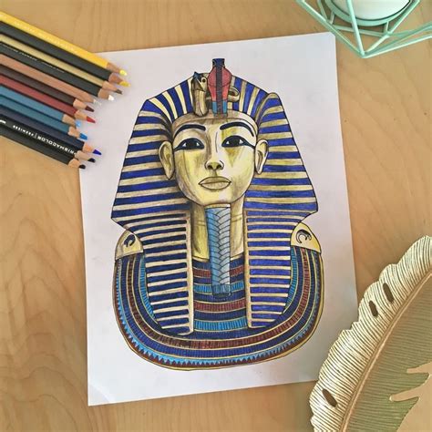 Drawing King Tut's Mask Using Symmetry- C1W2 Lesson Plan - Ridge Light ...