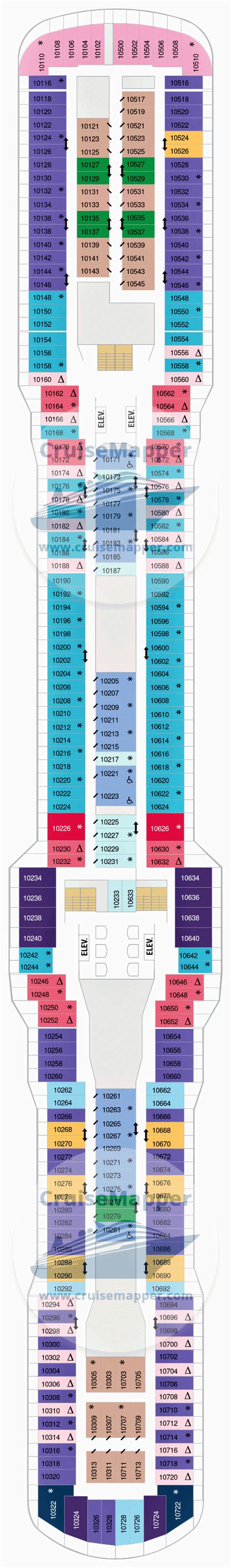 Odyssey Of The Seas deck 10 plan | CruiseMapper