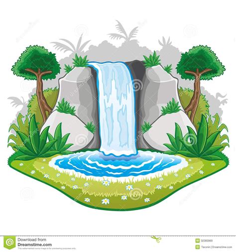 Waterfall Cartoon Drawing at PaintingValley.com | Explore collection of Waterfall Cartoon Drawing