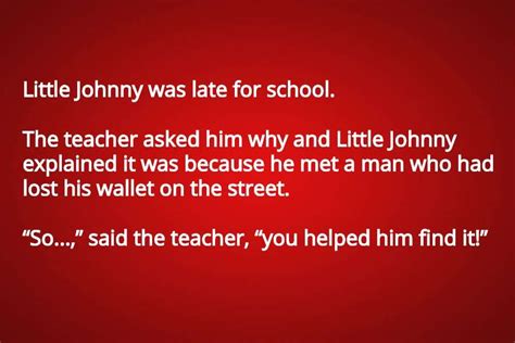 Little johnny jokes teacher – Telegraph