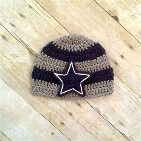 Crochet Baby Dallas Cowboys Beanie | Crochet slouch beanie, Crochet ...