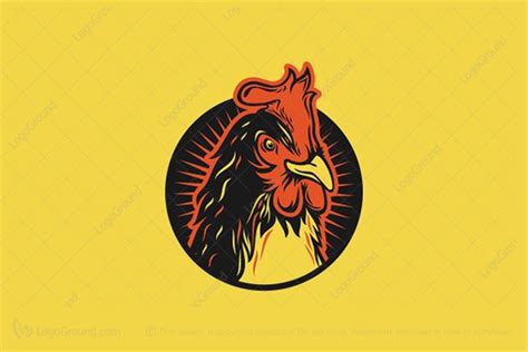 Chicken Rooster Logo Mascot With Vintage Colors