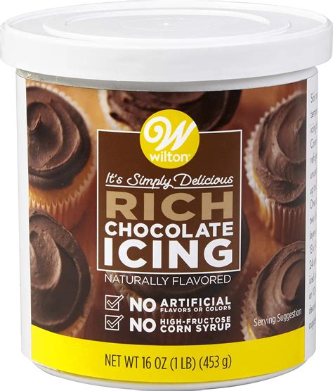 Amazon.com: Wilton Naturally Flavored Icing 16oz-Chocolate : Grocery & Gourmet Food