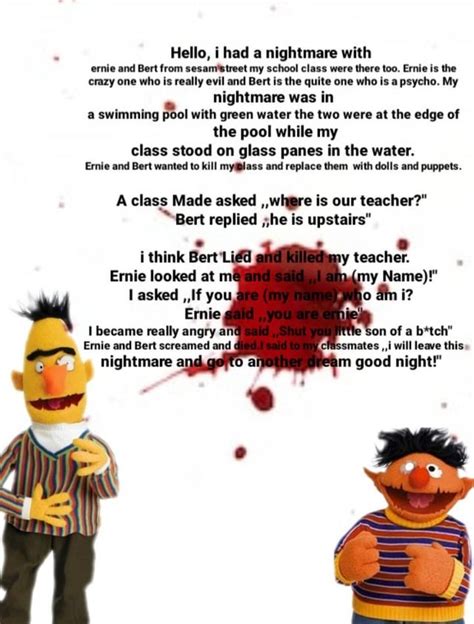 The ernie and Bert massacre : r/creepypasta