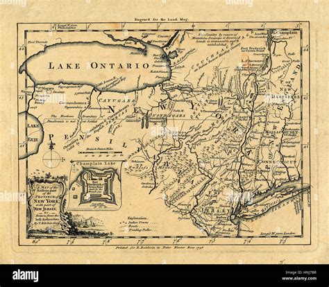 Old map of lake ontario hi-res stock photography and images - Alamy