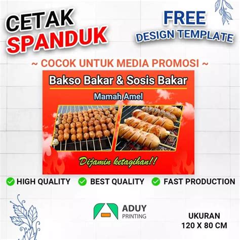 Spanduk Banner Sosis Bakar dan Bakso Bakar / Spanduk Sosis Bakar / Spanduk Sosis Bakar Ukuran ...