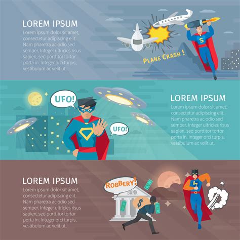 Superhero Banners Set 479250 Vector Art at Vecteezy